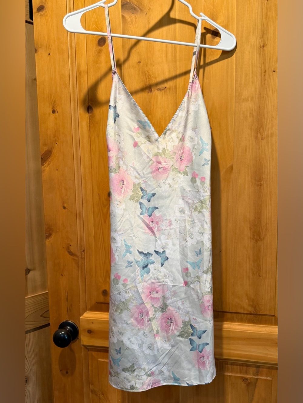 Victoria's Secret Pastel Floral Slip - Pink and Blue